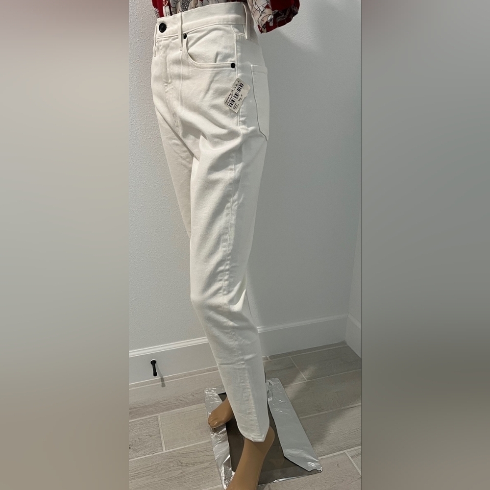 Slvrlake Beatnik Slim Straight High Rise‎ White 5 Pocket Jeans Size 27 NWT